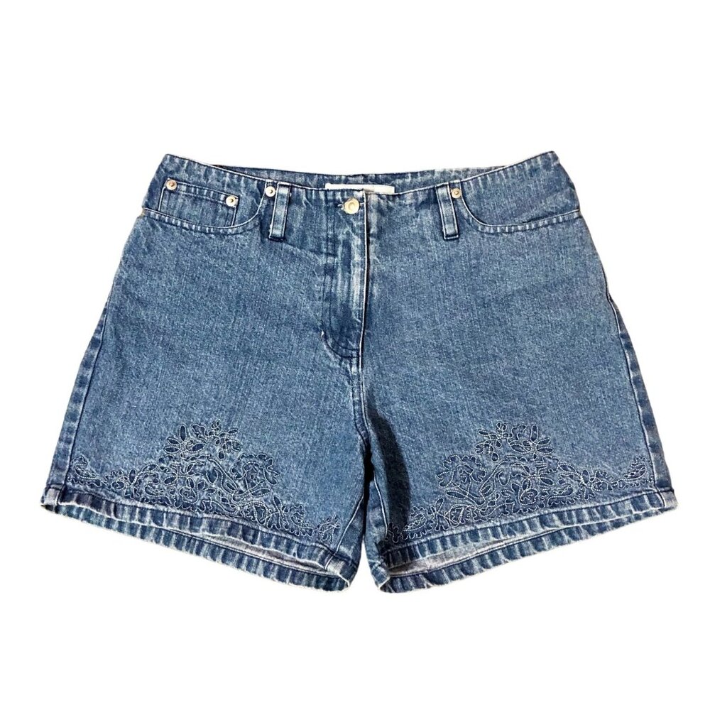 LA Blues Denim Shorts Womens 6 Used Stitched Details